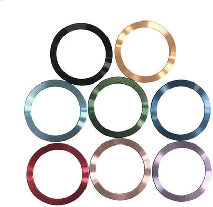 SALEX Compatible with Magsafe Magnetic Rings 9 Pack Set - Metal Rings for Cell Phone Case - Cute Mixed Colors Round Magnet Sticker - Replacement Discs with 3M Adhesive Backing for iPhone 14 13 12.