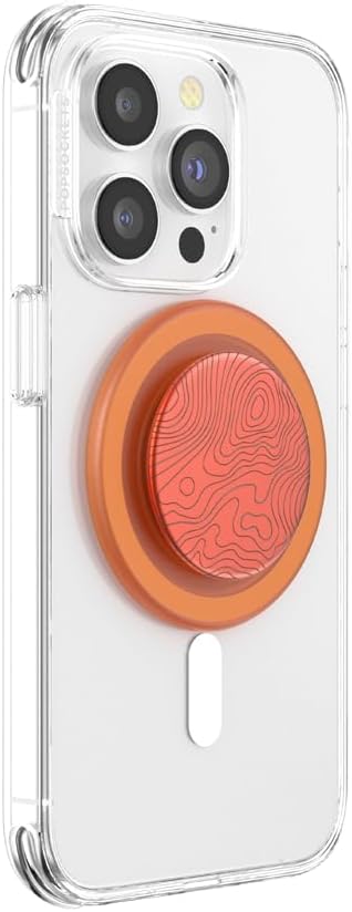 PopSockets Phone Grip for MagSafe, Magnetic Holder, Phone Stand, Orange - Topo