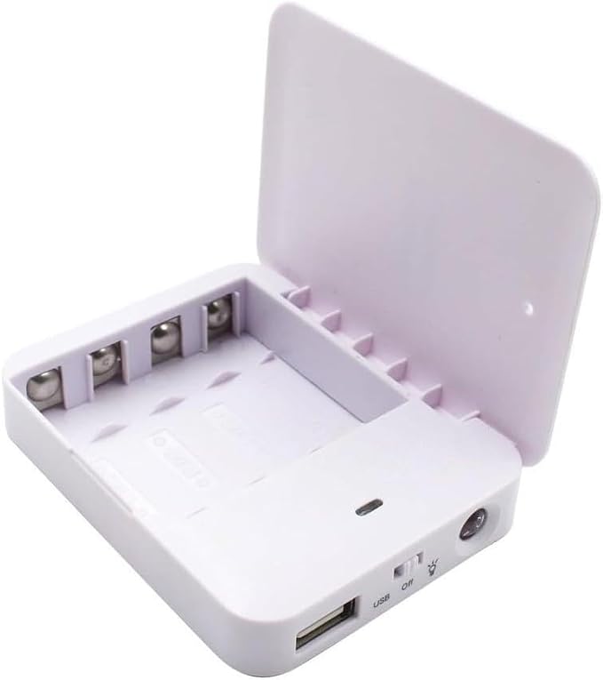 USB 4 AA Battery Emergency Charger Power Bank Case for Cell Phone
