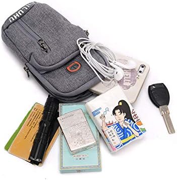 Men Women Sport Running Armband Cellphone Holder Pouch Crossbody Shoulder Purse Arm Bag for Samsung Galaxy S22 Ultra Plus S20 FE S21 Fe A53 5G A12 A13 5G A22 A32 A52 Pixel 6 Pro Moto G Pure (Gray)