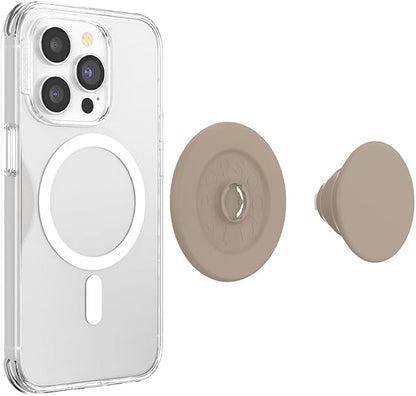 PopSockets Phone Grip for MagSafe, Magnetic Holder, Phone Stand, Brown - Soft Touch Latte