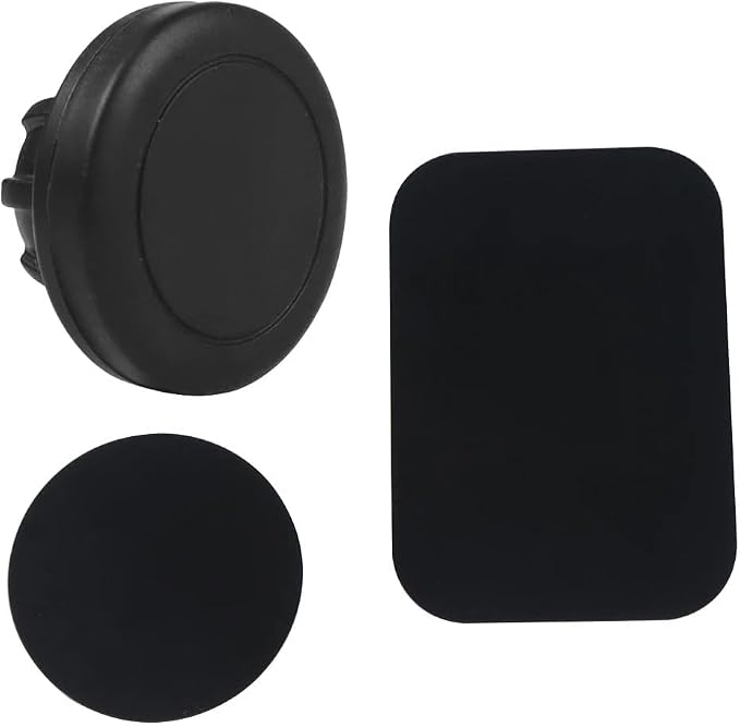 2 Pack Magnetic Phone Holder Mount Magnet and Metal Plate with 17mm Ball Joint Socket Replacement Base for Car Smartphone Stand Air Vent Windshield Dashboard Cradle-Less Stick-On Case