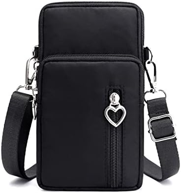 Zipper Crossbody Bag, Women Shoulder Pouch Wallet Purse Armband for iPhone 14 13 12 11 XR Samsung Galaxy S22 S21 FE Pixel 6