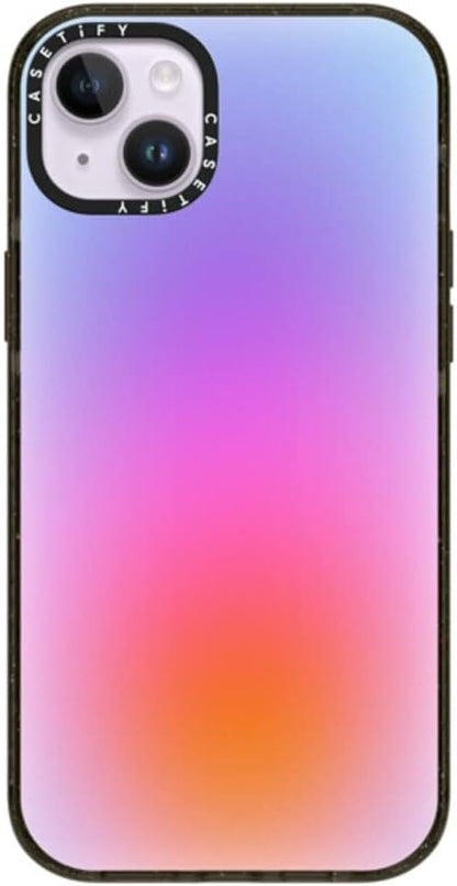 CASETiFY Impact iPhone 14 Plus Case [4X Military Grade Drop Tested / 8.2ft Drop Protection/Compatible with Magsafe] - Color Cloud: A New Thing is On The Way - by Jessica Poundstone - Glossy Black