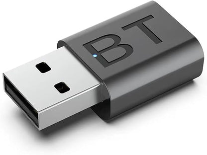 USB Bluetooth Car Kit,Mini 2-in-1 5.4 Bluetooth Receiver Adapter for Car Music/Stereo Audio,Plug-and-Play,(Aux in) with 3.5mm Cable (Receiver)