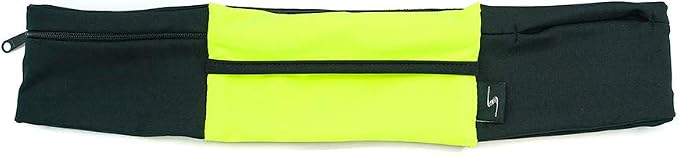 3 Pocket Adjustable Running Belt Waist Pack, Fanny Pack For Working Out With Sweat Resistant Backing, Holds All iPhone Models