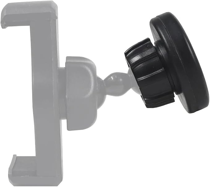 2 Pack Magnetic Phone Holder Mount Magnet and Metal Plate with 17mm Ball Joint Socket Replacement Base for Car Smartphone Stand Air Vent Windshield Dashboard Cradle-Less Stick-On Case