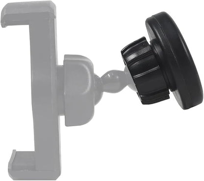 2 Pack Magnetic Phone Holder Mount Magnet and Metal Plate with 17mm Ball Joint Socket Replacement Base for Car Smartphone Stand Air Vent Windshield Dashboard Cradle-Less Stick-On Case