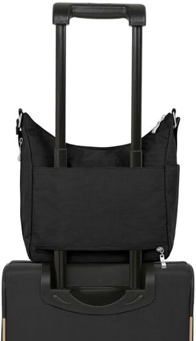 Baggallini womens Everywhere Bagg Crossbody Women 11x9 Lightweight Nylon Hobo Water-resistant Travel Bag W/Rfid