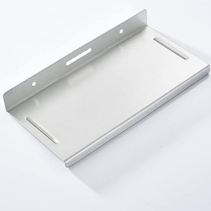 Bathroom Small Cell Phone Shelf Stainless Steel Anti-Slip Phone Holder Stand Wall Mounted for Small Speaker Smartphone Baby Wipes, Brushed