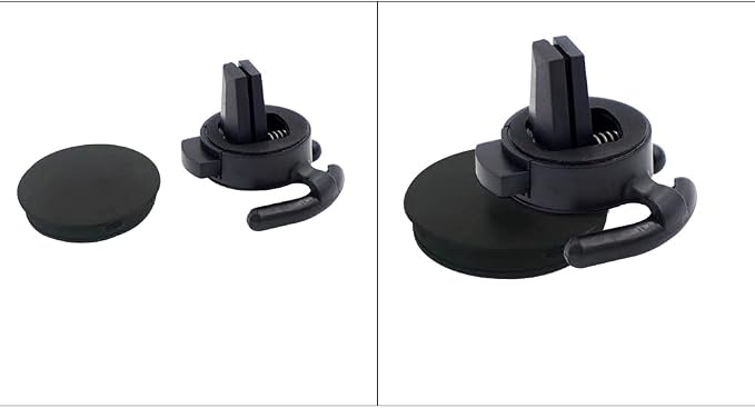 Car Vent Mount Holder 2 Pack - Compatible with Popsocket - Black Leather Car Mount Made for Pop Socket Grips Collapsible Phone Holder for PopMount - with Clip for Horizontal Air Vent ONLY