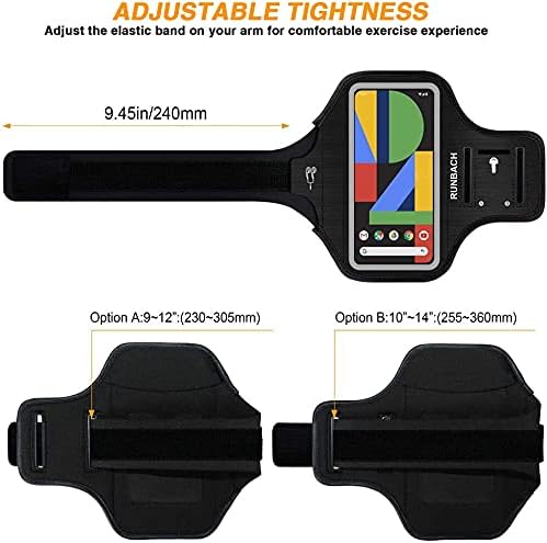 Running Armband for Google Pixel 10/10 Pro/10a/9/9 Pro/9a/8/7/6/6 Pro/5a/4XL/3a XL/3 XL, Running Exercise Case with Card Slot for Pixel (Black)