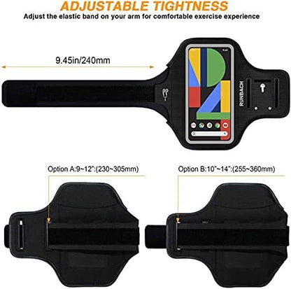 Running Armband for Google Pixel 10/10 Pro/10a/9/9 Pro/9a/8/7/6/6 Pro/5a/4XL/3a XL/3 XL, Running Exercise Case with Card Slot for Pixel (Black)