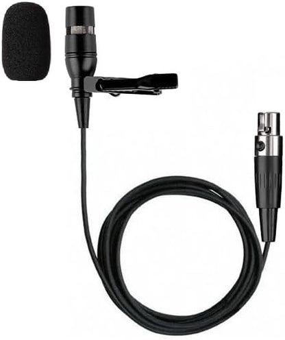 Replacement Lapel mic for SHURE BLX188/CVL Wireless Lavalier Microphone, Unidirectional, ta4f 4 Pins, Black