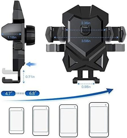 Manords Car Phone Mount Holder for Dashboard Windshield Compatible with All iPhone & Android Cell Phones, Black