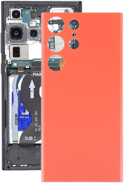 Back Panel Replacement for Galaxy Galaxy S23 Ultra 5G SM-S918B Easy On Installation Battery Cover (Red)