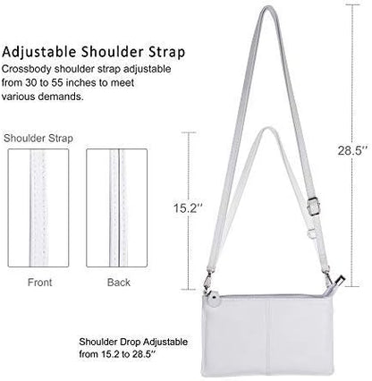 befen Genuine Leather Wristlet Clutch Wallet Purses Small Crossbody Bags for Women with RFID Blocking Card Slots