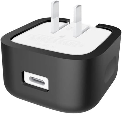 Suitable for Apple 40W Dynamic Power Adapter Protective Case, Minimalist Solid Color 40W Charger Soft Shell, Skin - Friendly Silicone, Drop - Proof, Scratch - Proof Shell (Black)
