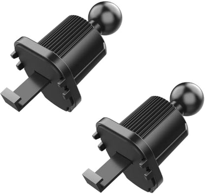 2Pcs Black Universal Air Vent Clip for Car Phone Mount Cellphone Holder Vent Grip W Joint Ball Dia- for Most Car Bracket Universal Air Vent Clip for Phone Cellphone Holder Grip (17mm)