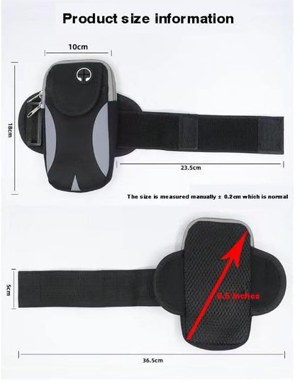 Phone Holder for Running Armband Cell Phone Holder for iPhone 11 12 13 14 15 Pro Max XS X XR 8 7 6 Plus SE/Samsung Galaxy/Key,Waterproof Sliver-Black Arm Band Fit Sport/Exercise/Workout Pouch Sleeve