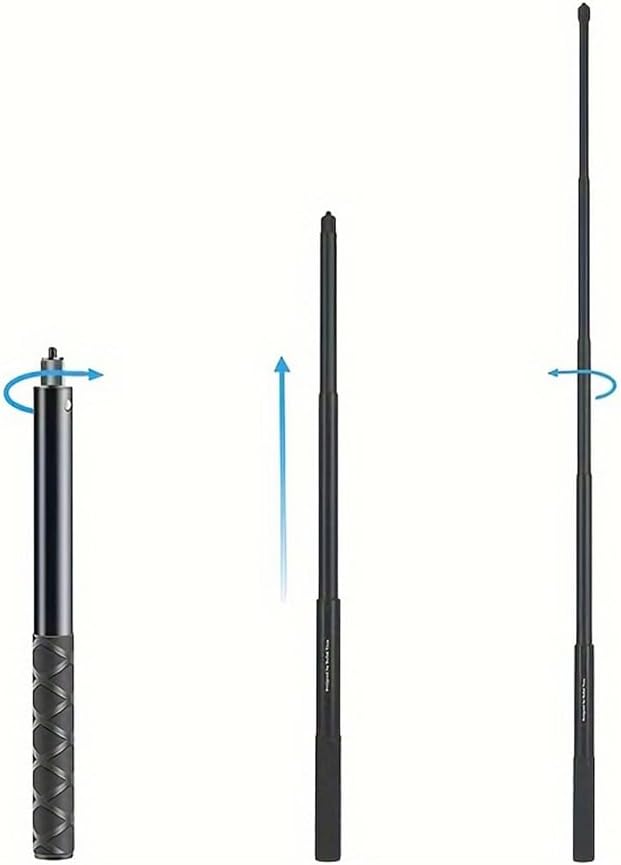 47.2" Invisible Selfie Stick for Insta360 X5/X4/GO3 DJI OSMO - Aviation Aluminum 120cm Extension Pole with Auto-Remove 360° Technology