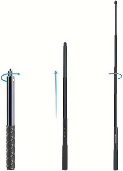 47.2" Invisible Selfie Stick for Insta360 X5/X4/GO3 DJI OSMO - Aviation Aluminum 120cm Extension Pole with Auto-Remove 360° Technology