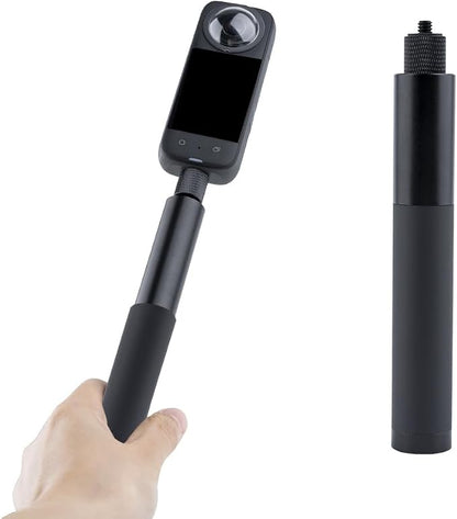 27in/70cm Invisible Selfie Stick for insta360 X5/X4/GO3/ONE X/DJI OSMO Aluminum Alloy Extension Rod Telescoping Pole Auto-Removed in 360° Shots