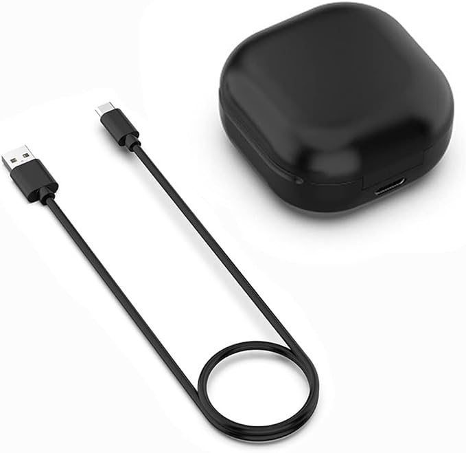 Charging Case for Galaxy Buds Live Headset, Charging Compartment Dock Station SM-R180 Storage Charger with Type C Cable for Samsung Galaxy Buds Live Headphone (Black)