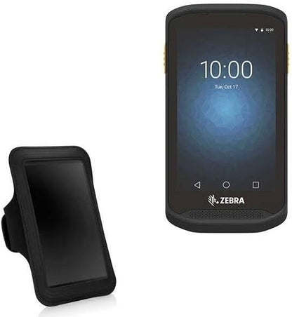 BoxWave Case Compatible with Zebra TC20 - Sports Armband, Adjustable Armband for Workout and Running - Jet Black