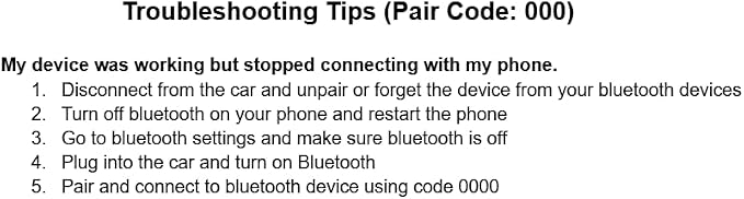 Bovee 1000 - Wireless Music Interface Adaptor Compatible with Audi, Mercedes, and Volkswagen car kit with 30 pin iPod Connector (Tune2Air WMA1000 (30-Pin Bluetooth))