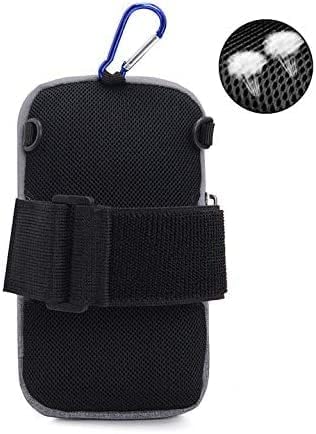 Sport Running Armband Cell Phone Holder Crossbody Purse Bag Belt Pouch Arm Bag for Samsung Galaxy A15 A25 A35 A55 A04e A03s A13 iPhone 15 14 13 Pro Max Moto G Stylus 5G 2024 Google Pixel 8a 9 (Gray)