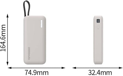 Silicone Protective Case for CUKTECH CP25 20000mAh Power Bank Long Lasting Protection and Full Functional Access (Gray)