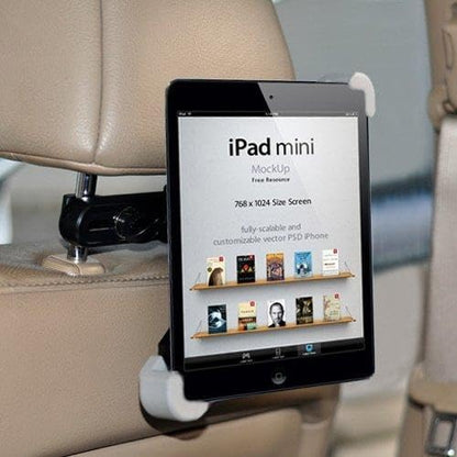 Car Headrest Mount Holder Seat Back Compatible with Samsung Galaxy Tab S9 FE/S7 FE/S9 FE Plus, Cradle Swivel Tablet Dock