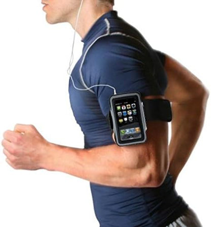 Armband Sports Gym Workout Cover Case Running Arm Strap Band Neoprene Black for AT&T ZTE Blade Spark - Boost Mobile iPhone 6 Plus - Boost Mobile iPhone 6S Plus - Boost Mobile LG G Flex 2
