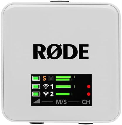 RØDE Wireless GO (Gen 3) – Compact Wireless Mic – Pristine Audio, 32-bit Float Recording, Automatic Level Control, for Phones, Cameras and Computers (White)