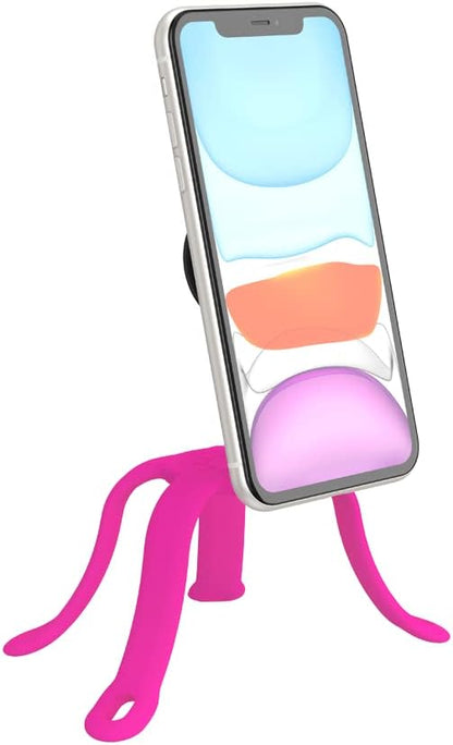 PopSockets: Flexible Phone Mount & Stand, Phone Tripod Mount, Universal Device Mount - Hot Pink