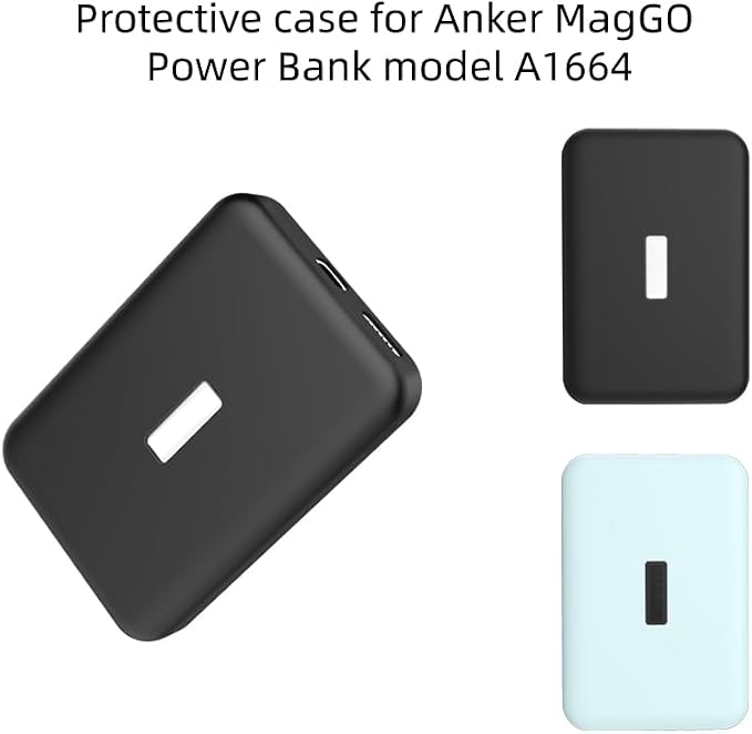 Protective Silicone Sleeve Cover for Anker MagGO Power Bank 10000mah 15w Model A1664 Anti-Scratch Shockproof Drop-Resistant Dust-Proof Dirt-Proof Skin-Friendly Case Shell Accessories (Green)