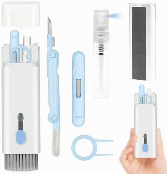 7-in-1 Keyboard Cleaner Earphones Cleaning Pen Keycap Puller Set Multifunctional Cleaning Kit For AirPods iPhone iMac MacBook