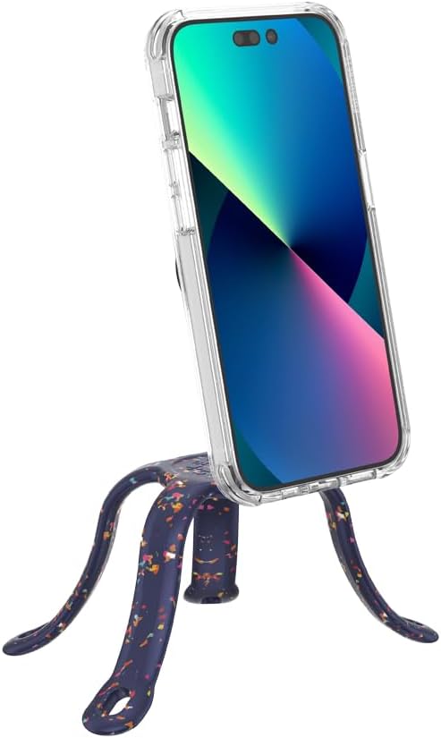 PopSockets Flexible Phone Mount & Stand, Navy Blue - French Navy Confetting