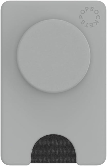 PopSockets Adhesive Phone Wallet and Card Holder with Grip - Tech Grey