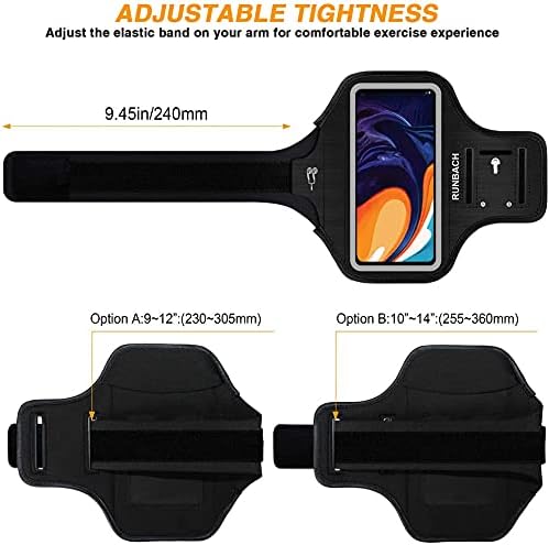 Running Armband for Samsung Galaxy A70/A60/A51/A50/A32/A30/A20/A10E/A10/A9/A9 Pro/M11/M21/M31,Sweatproof Running Exercise Bag for Samsung Phone