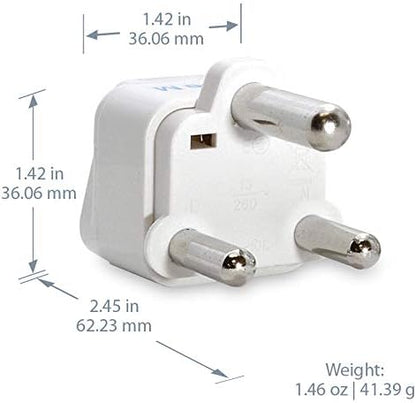 Ceptics South Africa, Botswana Travel Adapter, Universal Socket Plug Accepts Plugs From any Country, Perfect for Cell Phones, Laptops, Chargers and More - 3 Pack
