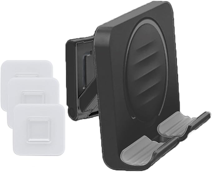 Shower Phone Holder Upgraded Adjustable Tablet Wall Mount Phone Holder, for Kitchen Bathroom Dorm Bedroom, Compatible with iPhone Series and Other Smartphones.Ipad/Smartphone(Black)