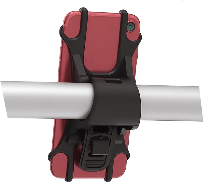 Bike Motorcycle Phone Mount GPS/Map/Music Made of Durable Non-Slip Silicone.Scooter Detachable Bike Phone Holder for Handlebars,Compatible with 99% iPhone 11-17, Samsung, 4.5"-6.9" Phones