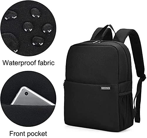 CADeN Camera Backpack Bag with 15.6 Inches Laptop Compartment and Tripod Holders, Waterproof Camera Case for DSLR/SLR Mirrorless Camera Large Capacity, Camera Case Compatible for Canon Sony Nikon