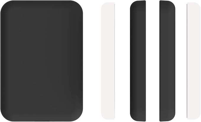 Puxicu Clear Case Compatible with Magsafe Battery Pack, Slim Design Matte TPU Rubber Soft Skin Silicone Protective Cover for Magsafe Battery Pack - 2 Pack (Black+Clear)