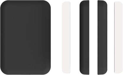 Puxicu Clear Case Compatible with Magsafe Battery Pack, Slim Design Matte TPU Rubber Soft Skin Silicone Protective Cover for Magsafe Battery Pack - 2 Pack (Black+Clear)