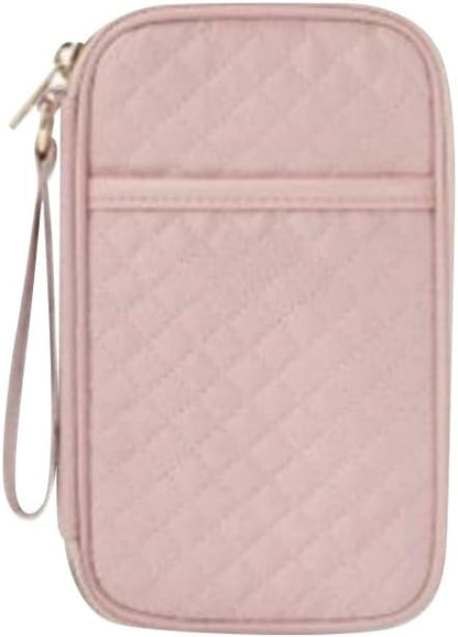 GSHLLO Travel Cord Organizer Bags Zipper Electronic Storage Pouch Phone Charger Keeper Bag Charging Cable Carry Case USB Flash Drive Bag Compact Tech Accessories Pouch for Power Adapter Pink