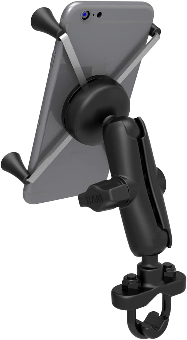 RAM Mounts X-Grip Large Phone Mount with Handlebar U-Bolt Base RAM-B-149Z-UN10U with Medium Arm for Motorcycle, ATV/UTV, Bike