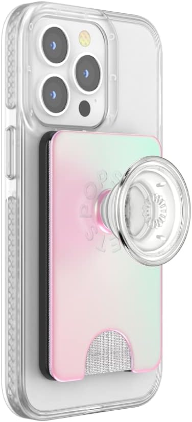 Phone Wallet with Expanding Grip, Phone Card Holder, Wireless Charging Compatible, Wallet Compatible with MagSafe - Mermaid Pink